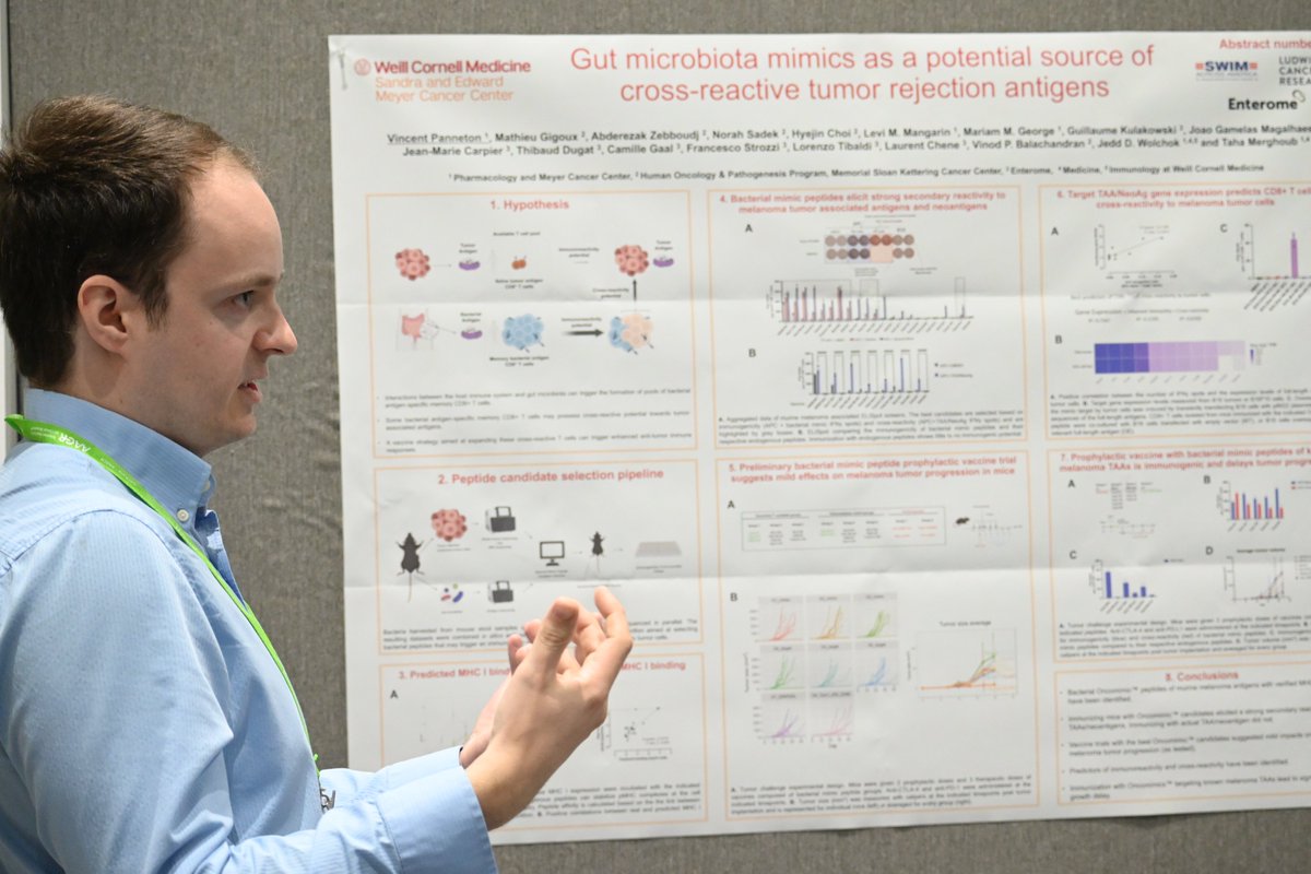 Ludwig @WeillCornell's Vincent Panneton discusses his work at #AACR24 on an approach to harnessing the gut microbiome for cancer immunotherapy.