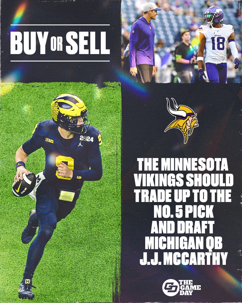 In Mel Kiper's latest mock draft, he has the Vikings trading up with the Chargers and selecting the Michigan QB, smart move?