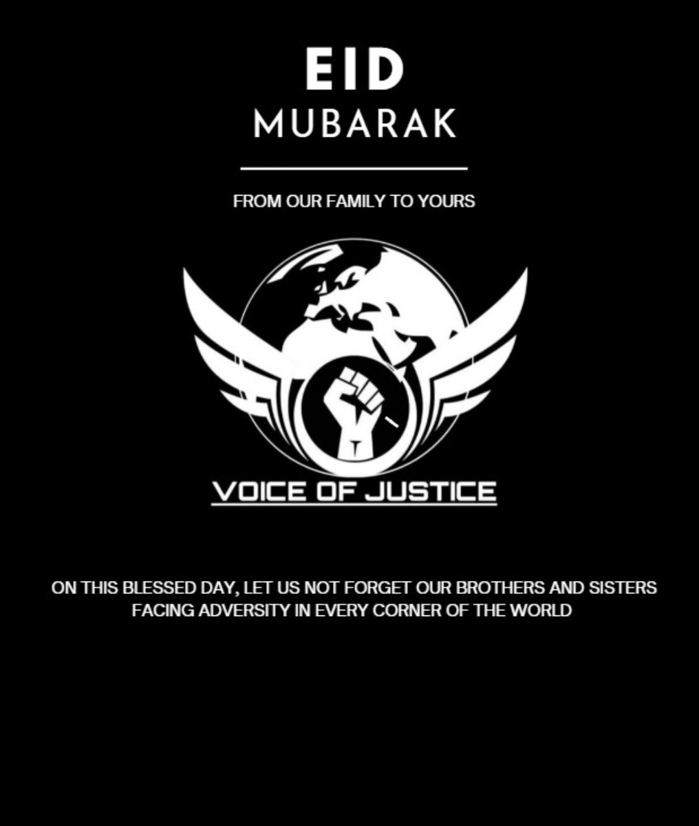 Ramadan Mubarak from the Voice of Justice Team🌙