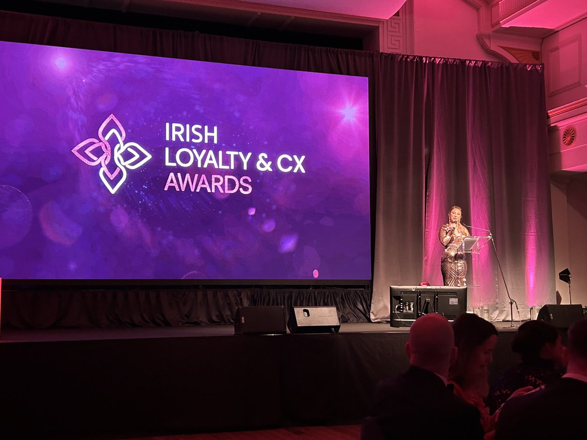 A fantastic night so far at the Irish Loyalty awards #loyalty #ireland Jess Robinson awesome