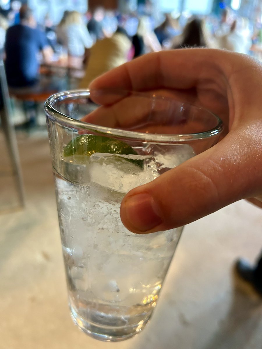 I don’t drink. So this is my seventh soda water with lime at this two-day event. Get networking; stay hydrated.