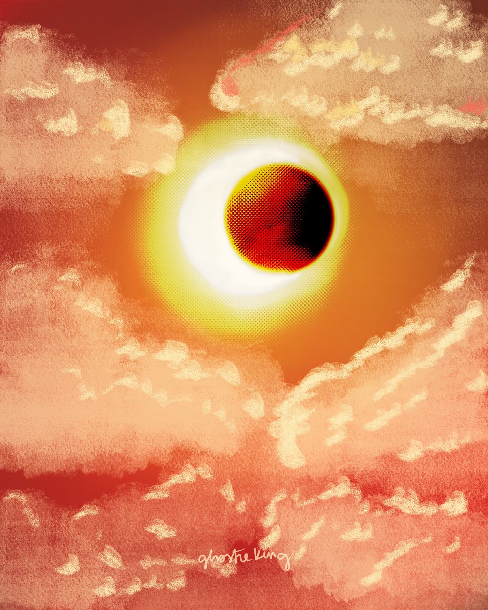 solar eclipse digital painting practice 🌞🌝✨ 

#digitalart #Solareclipe2024