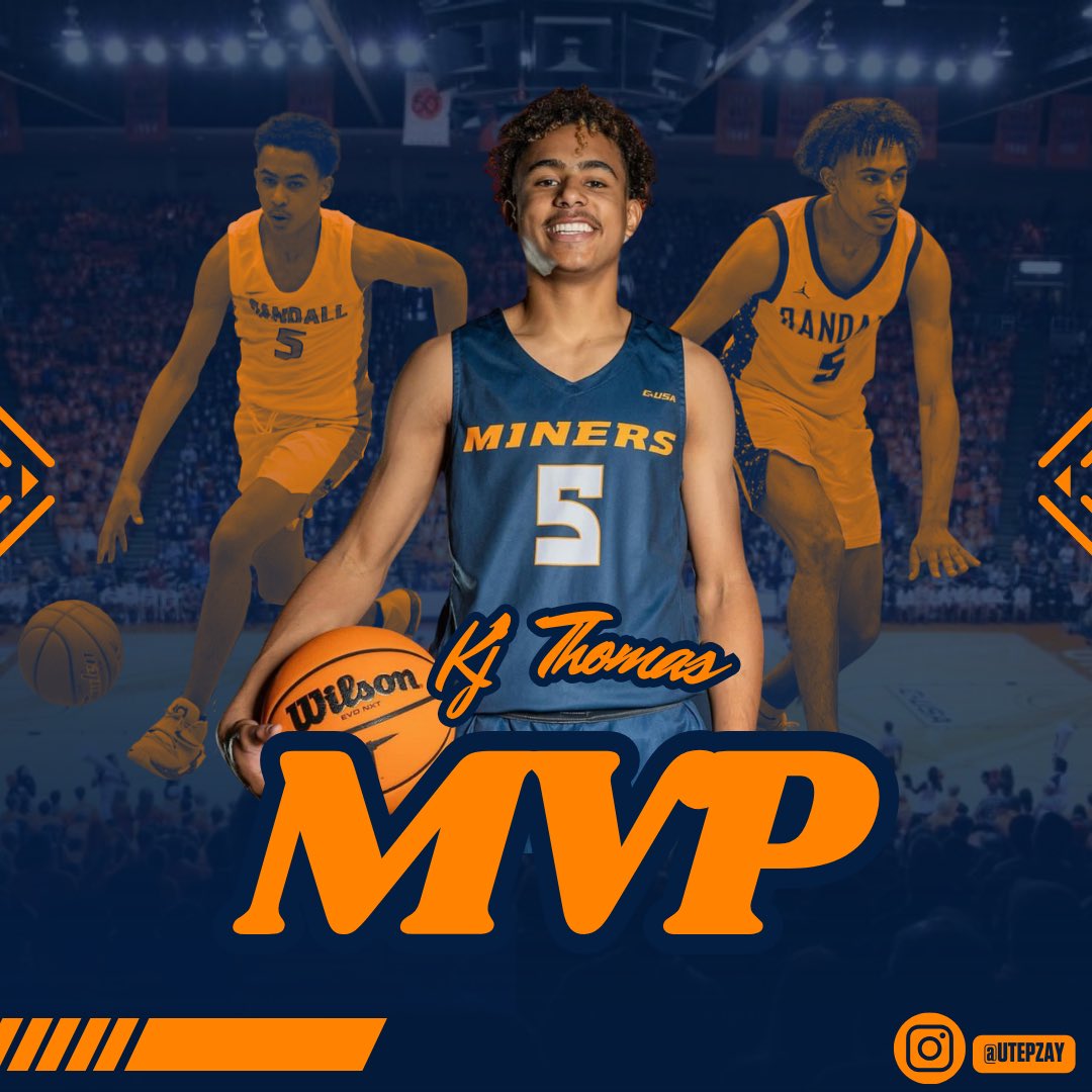 Congratulations to UTEP signee KJ Thomas, who was named THSCA class 4A MVP, for his stellar season at Canyon Randall HS. #MinerTalk