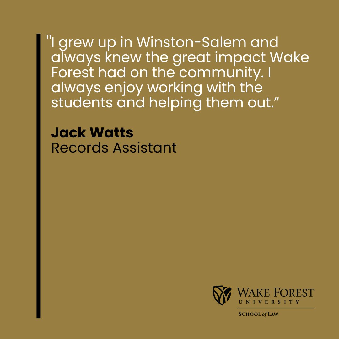 Meet Jack Watts, records assistant at Wake Forest Law! Jack is a graduate of @urichmond and previously worked with @uafairbanks to update collection practices and improve access to the Museum of the North’s archaeology collection.