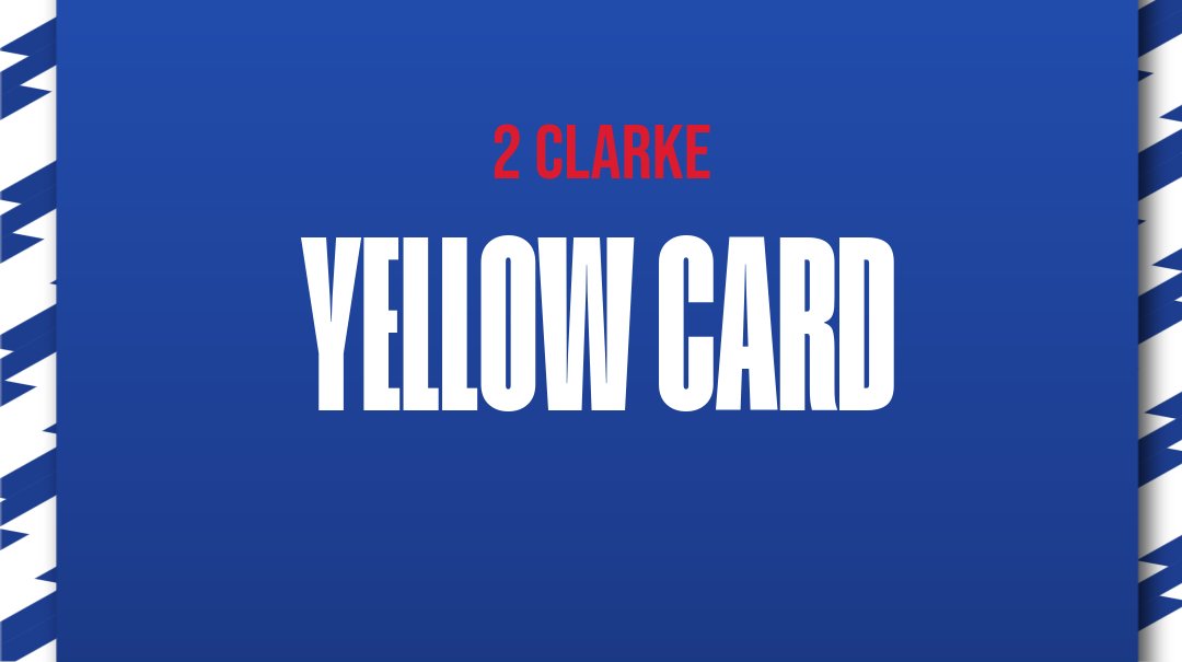 Clarke is booked 🟨