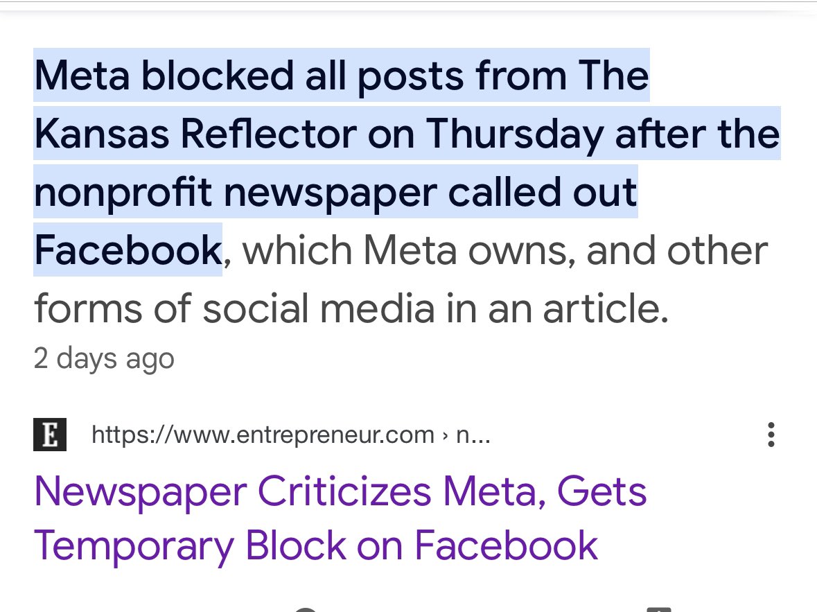 Just one day after Facebook lobbied the FCC to impose heavy-handed “net neutrality” rules on its competitors, Facebook blocked all posts from a newspaper and removed all links to the outlet after it had published an article critical of Facebook.