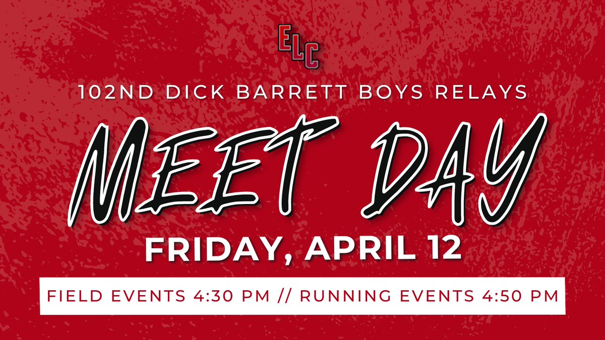 🏃 This Friday is our 102nd Annual Dick Barrett Boys Relays! Field events will start at 4:30 pm, and running events at 4:50 pm. 🎟️ Admission: $7 (cashless) 🔗 Purchase tickets in advance here: tickets.gobound.com/tickets/events… 🍿 Concessions will be cash only.