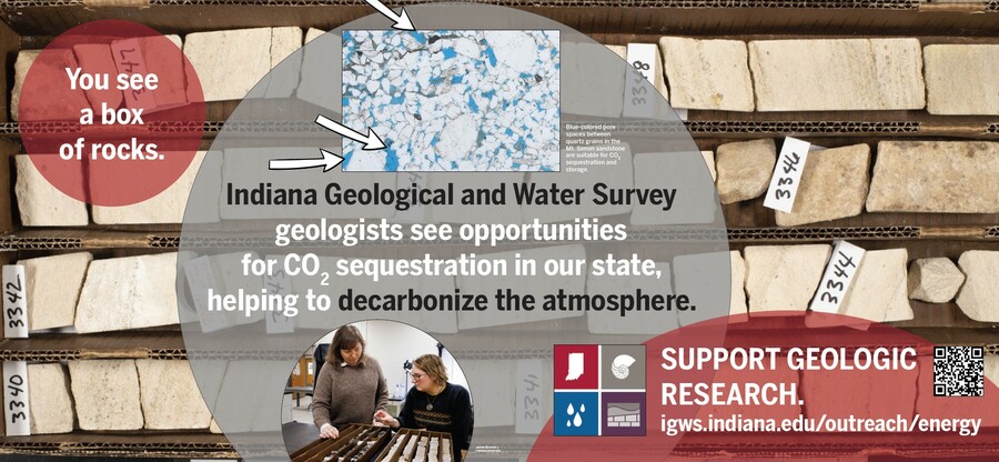 The IGWS has been receiving attention lately for its research into #CCS: the capture of CO2 from industry emissions and the storage, or sequestration, of CO2 in deep underground geologic formations. Read an overview of our work at news.iu.edu/live/news/3543…