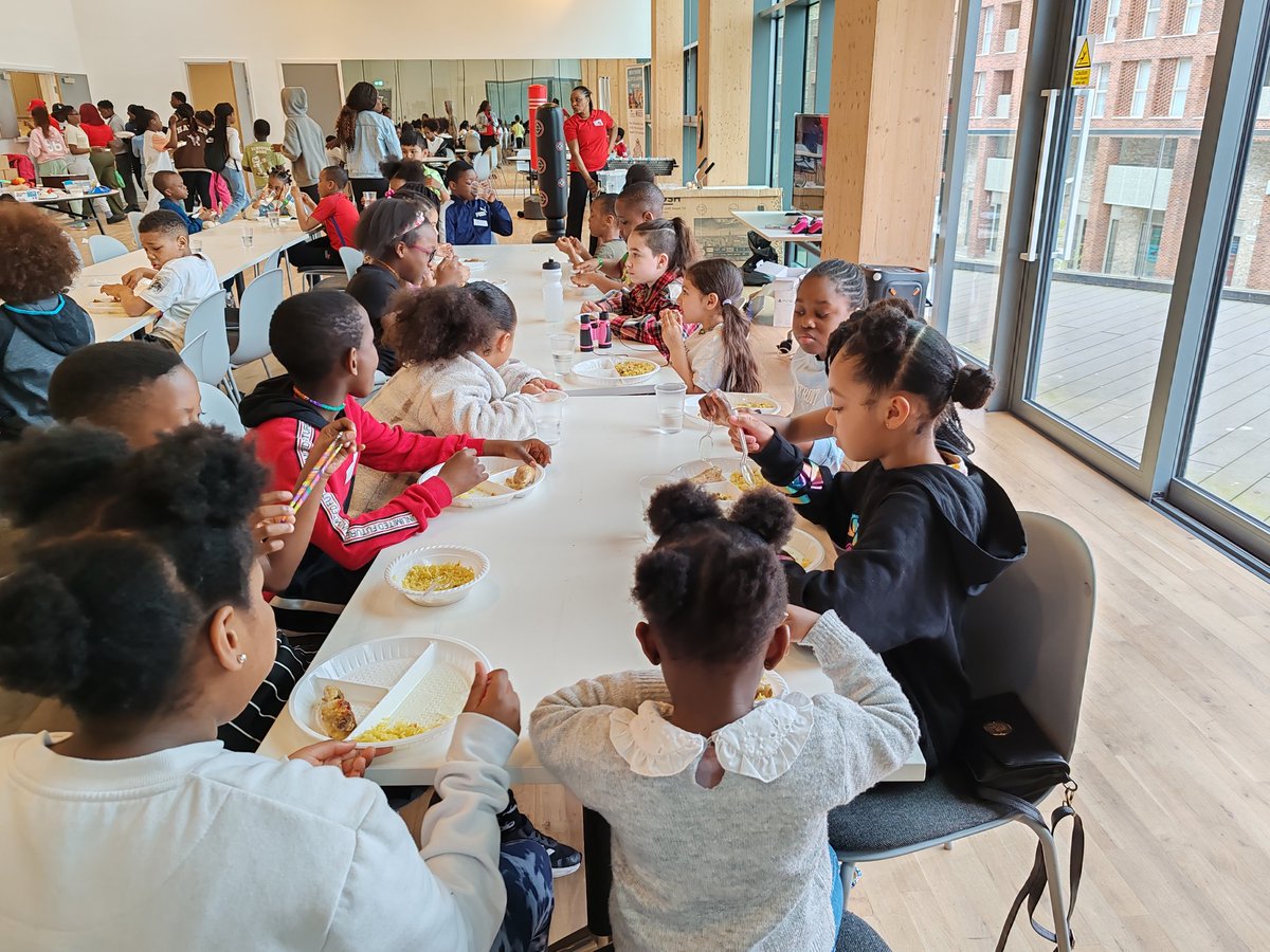 At the Bexley Easter HAF Programme @LBofBexley  @abenaopp @educationgovuk children had fun with drumming, hot food, arts and crafts and physical activity @MayorOfBexley @PeabodyLDN #HAF2024 #EasterHaf2024 @averil_lekau @ThamesmeadLDN @ThamesmereLibry