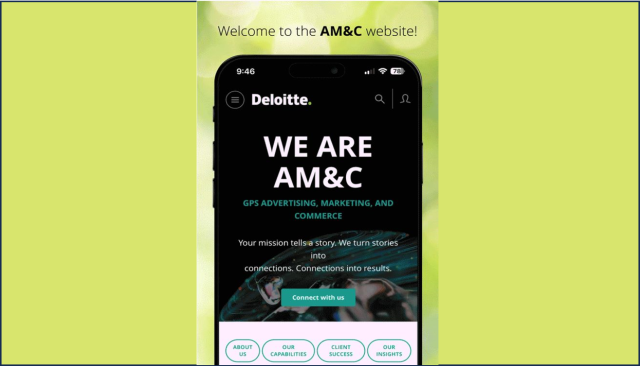 Nate_Merrill1's tweet photo. This month Deloitte’s GPS Advertising, Marketing, and Commerce offering launched a fresh new website to highlight what Deloitte is and does. Use the link below to learn about how Deloitte's work and capabilities can support your mission. https://t.co/EOdTvH9mGB https://t.co/I1957vAGOl