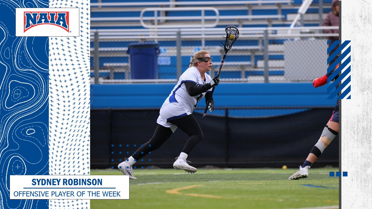 W🥍 Sydney Robinson of @LTUAthletics was named #NAIAWLAX Offensive Player of the Week after securing 19 points! Check out more on Robinson's big week! -->bit.ly/3UauRwe #collegelacrosse #NAIAPOTW