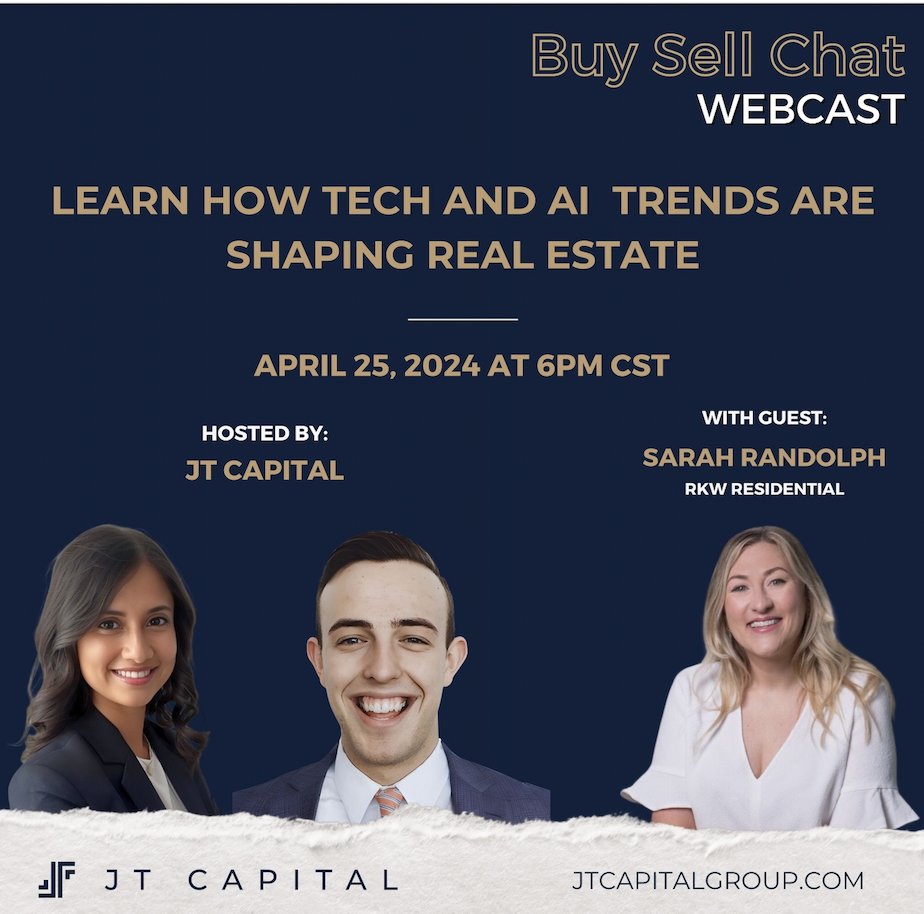JTCapitalGroup's tweet photo. Did you know that most property budgets do not allocate money toward tech or AI?

Join @puja_talati  and @packerwilkes alongside RKW Residential's Sarah Randolph as they discuss how using tech products can increase renewal rates, lease-up times, and drive up the NOI.

Register Now! --> Link In Bio