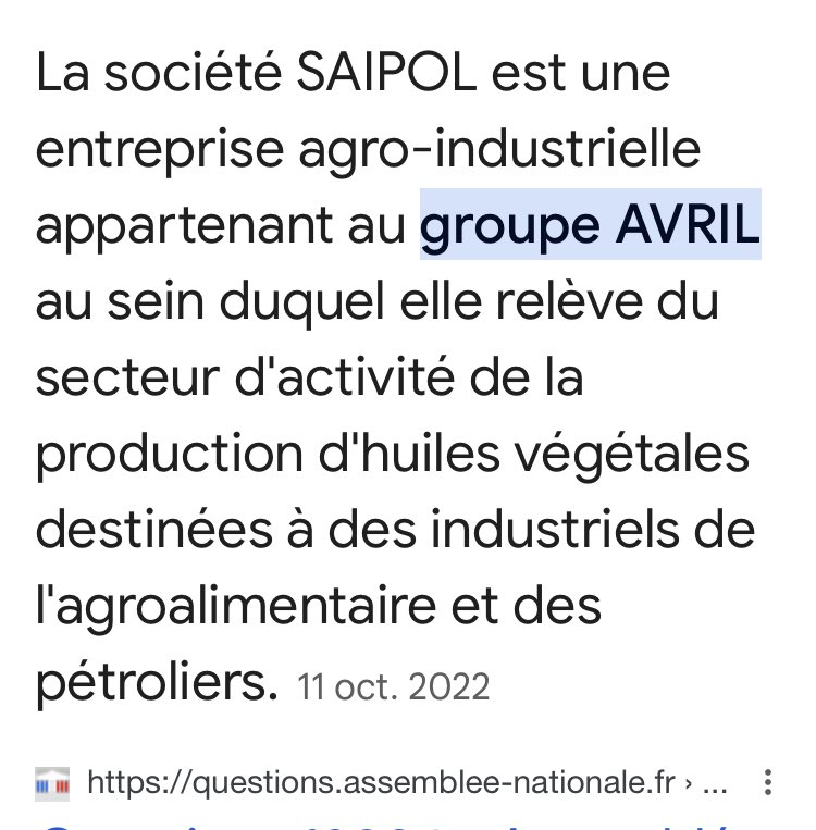 @Namat_12 Et voilà comment on retrouve Arnaud Rousseau,  président de la @FNSEA et également président du groupe  du @Avril …propriétaire de #SAIPOL …
Le monde est petit, non….mais les saccages sont immenses 😡
