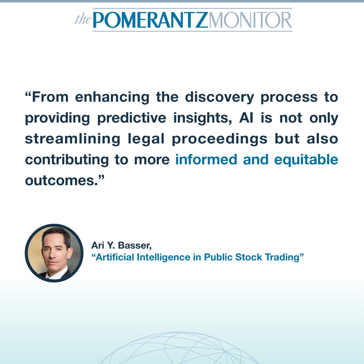 AI isn't just a game-changer for the stock market—it's revolutionizing law firms too. In the latest issue of The Monitor, Ari Y. Basser breaks down how AI is transforming the legal landscape. Read more: lnkd.in/eiqUbVWG

#AI #LegalAI #AIinLaw #SecuritiesLaw