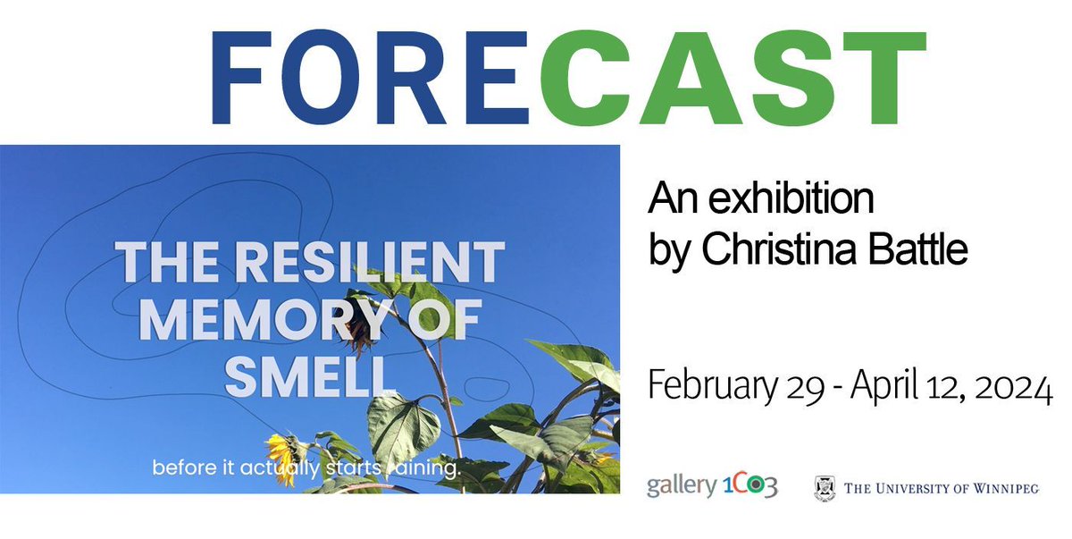 This Friday, April 12 is the final day to take in FORECAST, a multi-media art exhibition by Christina Battle at Gallery @1c03. Gallery 1C03 is open weekdays from noon to 4:00 p.m. LEARN MORE ➡️ buff.ly/3xDmNLq