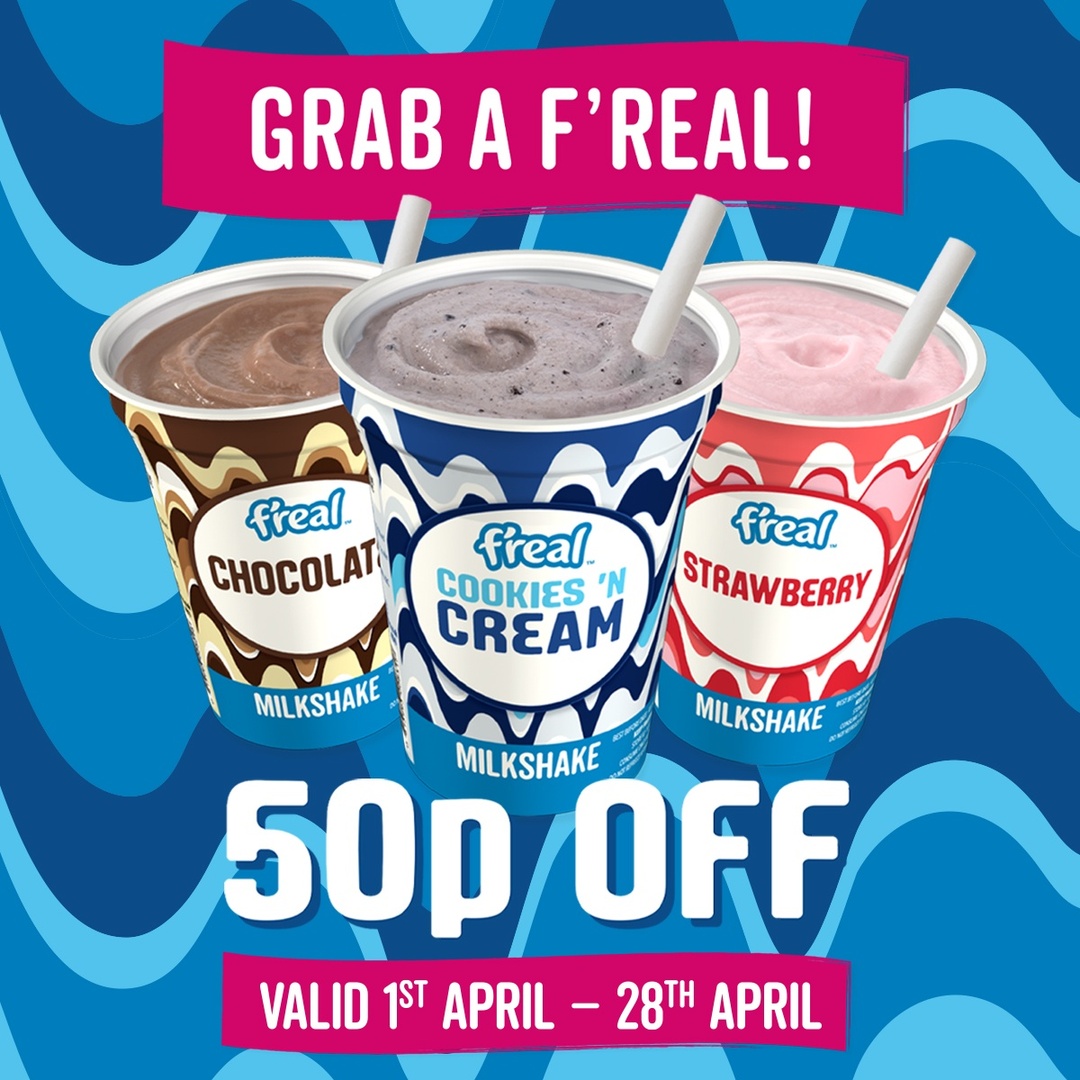 🍦 Sweet deals this Easter holidays!🍦 Remember to grab a f'real in your local SPAR and get 50p off! *Participating SPAR Scotland stores only. Limited time offer #SPARScotland #Freal #SweetDeals #EasterHolidays