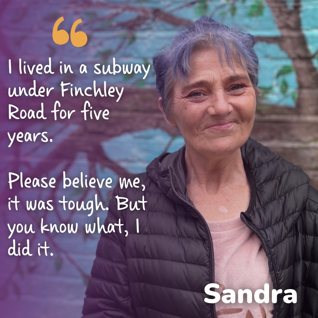 When we met Sandras, she had been homeless for five years, including months of surviving on the streets. With our support, Sandra’s resilience, and determination, she has been getting her life back together, and rebuilding her confidence. 💪 #WomensHomelessness