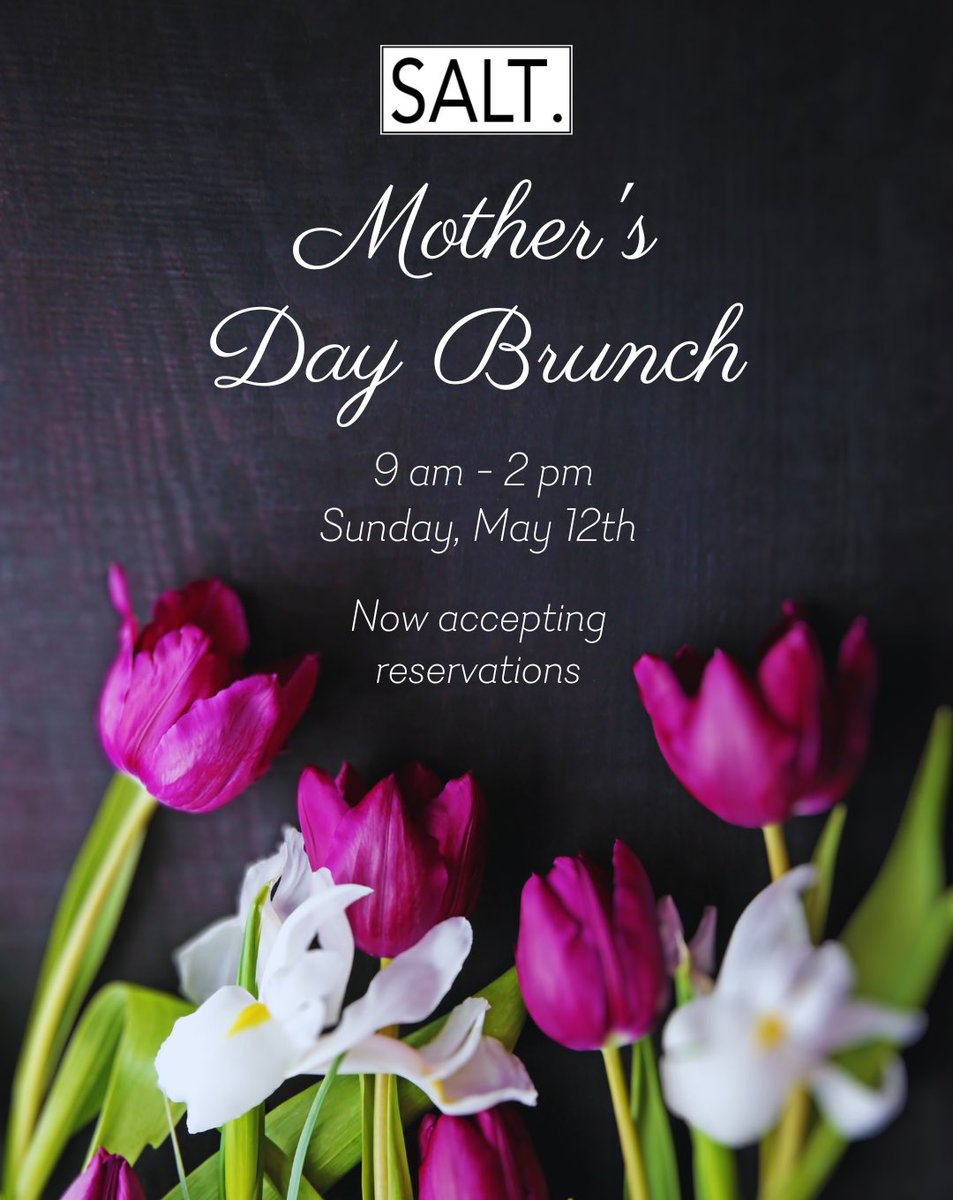 Mother's Day is Around the Corner! Reserve your table for brunch now and surprise her with a delicious treat!

Reserve here:
saltrockford.com/events/

#mothersdaybrunch #rockfordil #gorockford #saltrockford