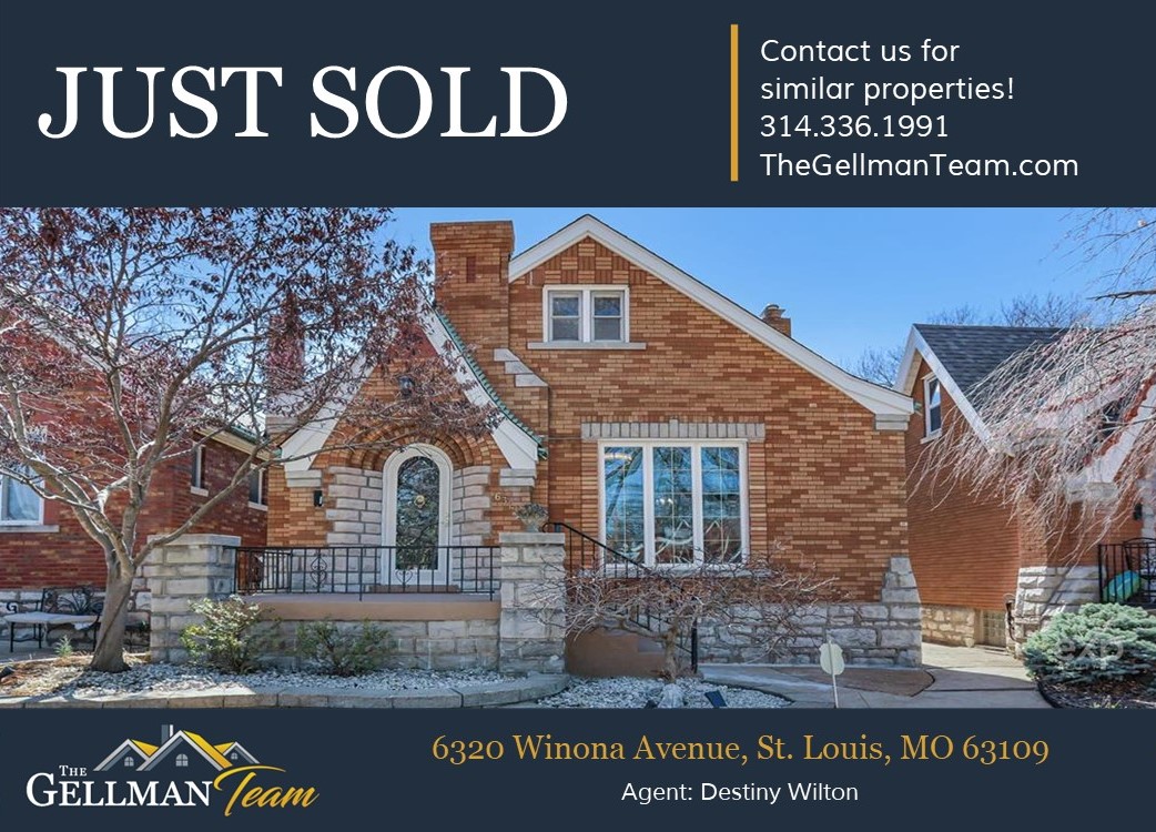 Another SOLD by The Gellman Team - 6320 Winona Avenue, St. Louis, MO 63109 #thegellmanteam #StLouis #wesellhomes #justsold #realestate #stl #stlrealty #stlouisrealestate #missourirealestate