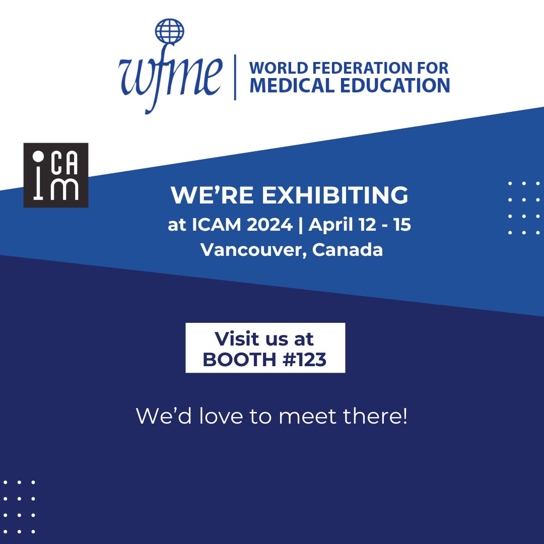 We are exhibiting at ICAM 2024 from 12-15 April. Come visit us at booth #123. We'd love to meet you! #ICAM #MedicalEducation