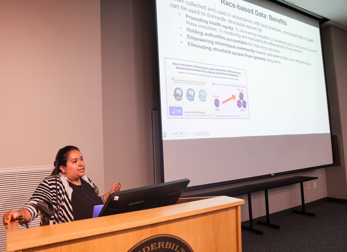 Dr. Francis Cambronero is presenting on data equity + justice, highlighting the importance of engaging the rights + interests of marginalized groups in open data projects. #VandyADDay