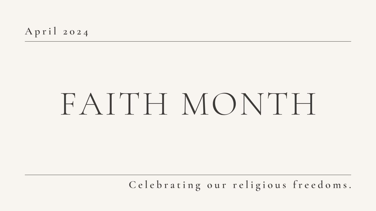 Many of our earliest forefathers were people of faith, seeking a land in which they could practice their beliefs freely. April is #FaithMonth -- a month to celebrate our religious freedoms, no matter our faith.