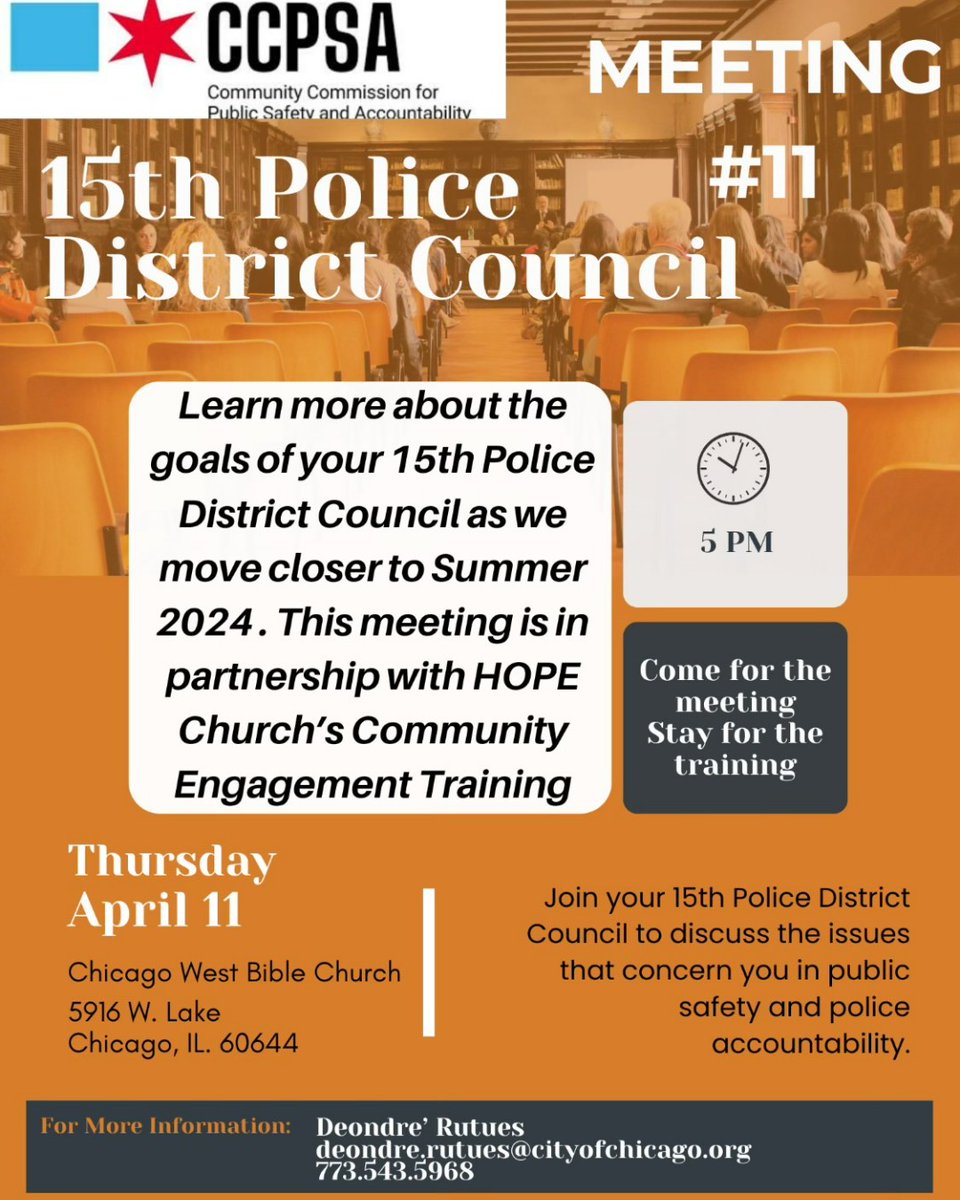TOMORROW: Discuss the plan to keep the community safe during the summer.