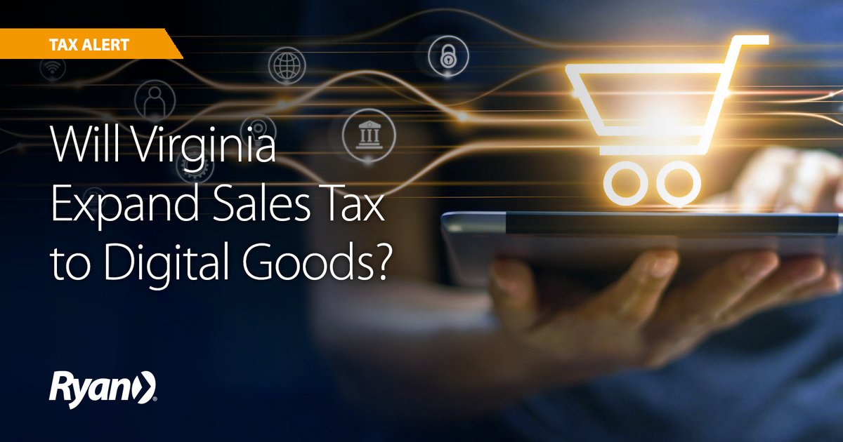 On April 8, 2024, Virginia Governor Glenn Youngkin released his proposed amendments to the Budget Bill, notably including the removal of the sales tax expansion to digital goods. Learn more here. tax.ryan.com/news-and-insig…