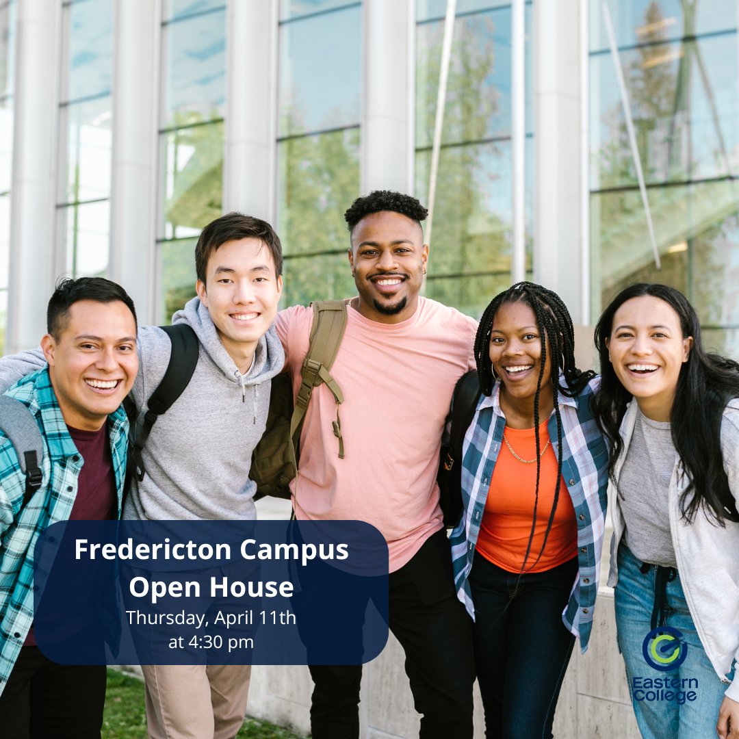 Don’t forget to join us in Fredericton tomorrow for an open house, where you’ll learn about our programs, tour the campus, and meet our instructors!

Register here: bit.ly/4aHBZW3


#careertraining #jobtraining #openhouse #Fredericton #FrederictonNB #EasternCollege