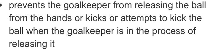 Rushworth got lucky there but I think Keith Stroud was correct to disallow the goal. Here's the law in question. It's a free-kick if a player prevents the keeper from releasing the ball. Does not have to be a deliberate act for it to be a foul. Unusual but probably correct.