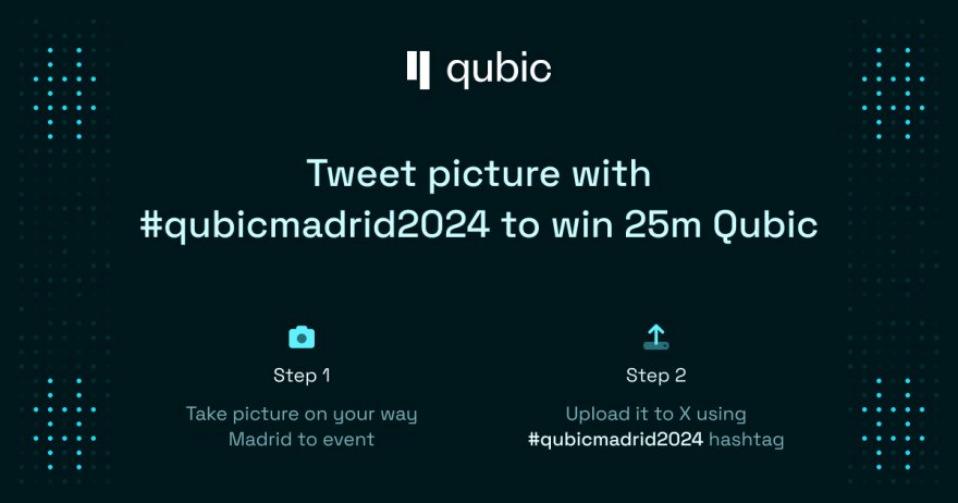 🎉 Join #qubicmadrid2024 #giveaway contest to win part of 250M Qubic! To win: 
✅ Snap & tweet your event pic
✅ Follow & tag us
✅ Like & RT! 

Ends 12 April. #GiveawayAlert