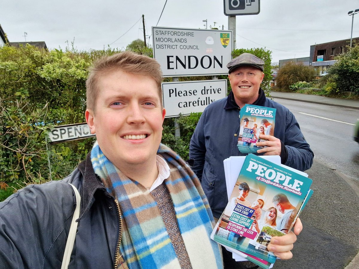 Getting the message out across Endon this afternoon with my friend @daveevans188 to back @benadams4staffs to continue as our Staffordshire Police, Fire & Crime Commissioner and keep our streets safe. 💙🚔🚒

#ToryCanvass #Walking2Win #BackingBen