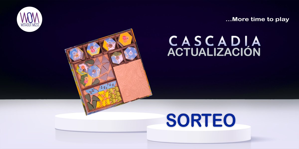 ¡SORTEO! Por el lanzamiento nuestra nueva actualización de #cascadia Para participar: ▫️Sigue a @wom_withoutmess ▫️Retwittear ▫️Comenta un juego para diseñarle inserto y menciona a un amigo/a El ganador/a se anunciará el 17/04/24 (SOLO EN ESPAÑA)