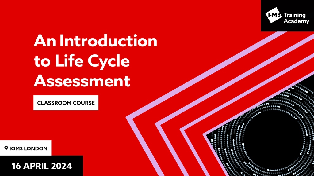 📅Tuesday 16 April 2024 🕒10:00 -17:00 GMT 📍IOM3, 297 Euston Road, London Life Cycle Assessment (LCA) is a key tool in achieving sustainability goals and assessing onger-term environmental impacts of decisions. Register here: bit.ly/lca1604