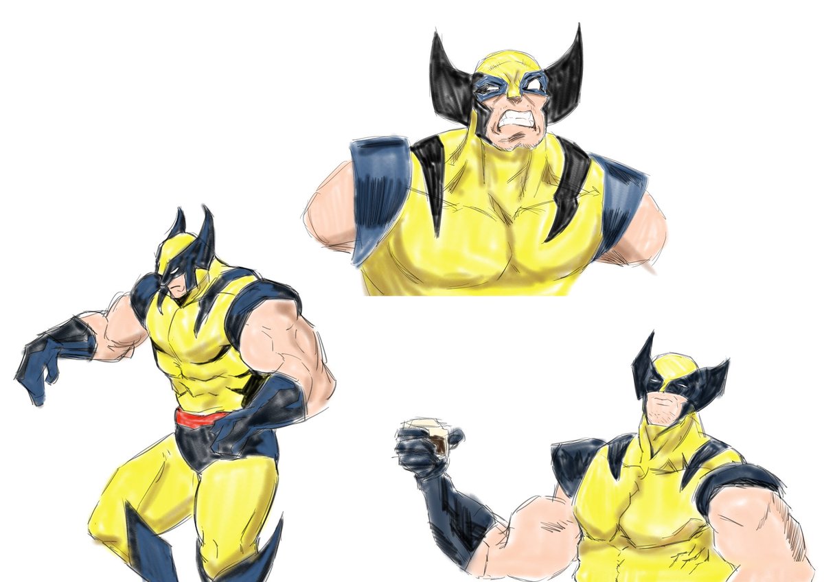 一日一コロ
X-MEN９７見直してたら急遽ウルヴァリンが描きたくなったので模写…
もっときっちり描けるようになりたいなぁ