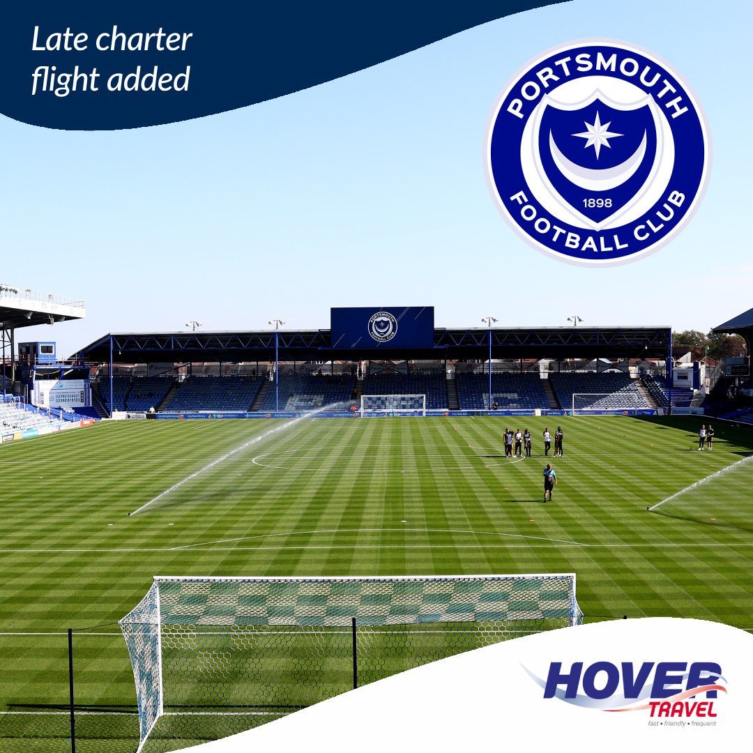 ⚽ Just a few seats remain on our final late charter flight of the season @Pompey v Barsney on Tuesday 16th April ⚽ Secure your seat on the hovercraft with or without a coach transfer from Fratton Park! 🔗hovertravel.co.uk/offers/portsmo…