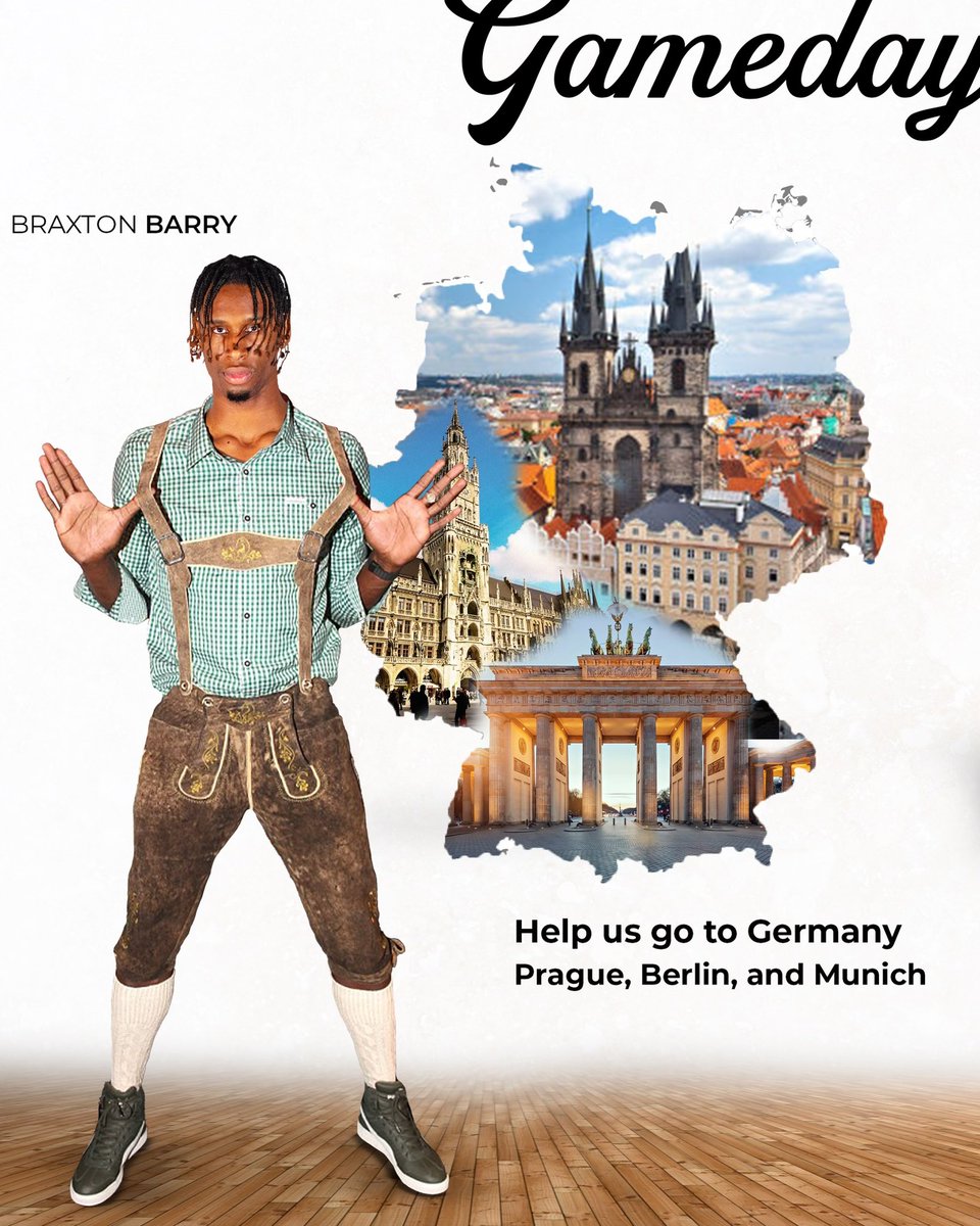 Day 2 of our Gameday Fundraiser! All donations will go towards our team’s summer trip to Germany and Prague! We would like everyone to consider throwing us $5 for outfitting Braxton in the Lederhosen!🤣🤣🤣🤣🤣🤣givingday.trinity.edu/giving-day/888…