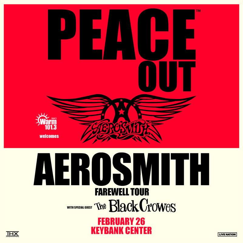 HUGE CONCERT ANNOUNCEMENT! The @Aerosmith show at @KeyBankCtr with @theblackcrowes has been rescheduled for 2025! Tickets on sale this Friday!