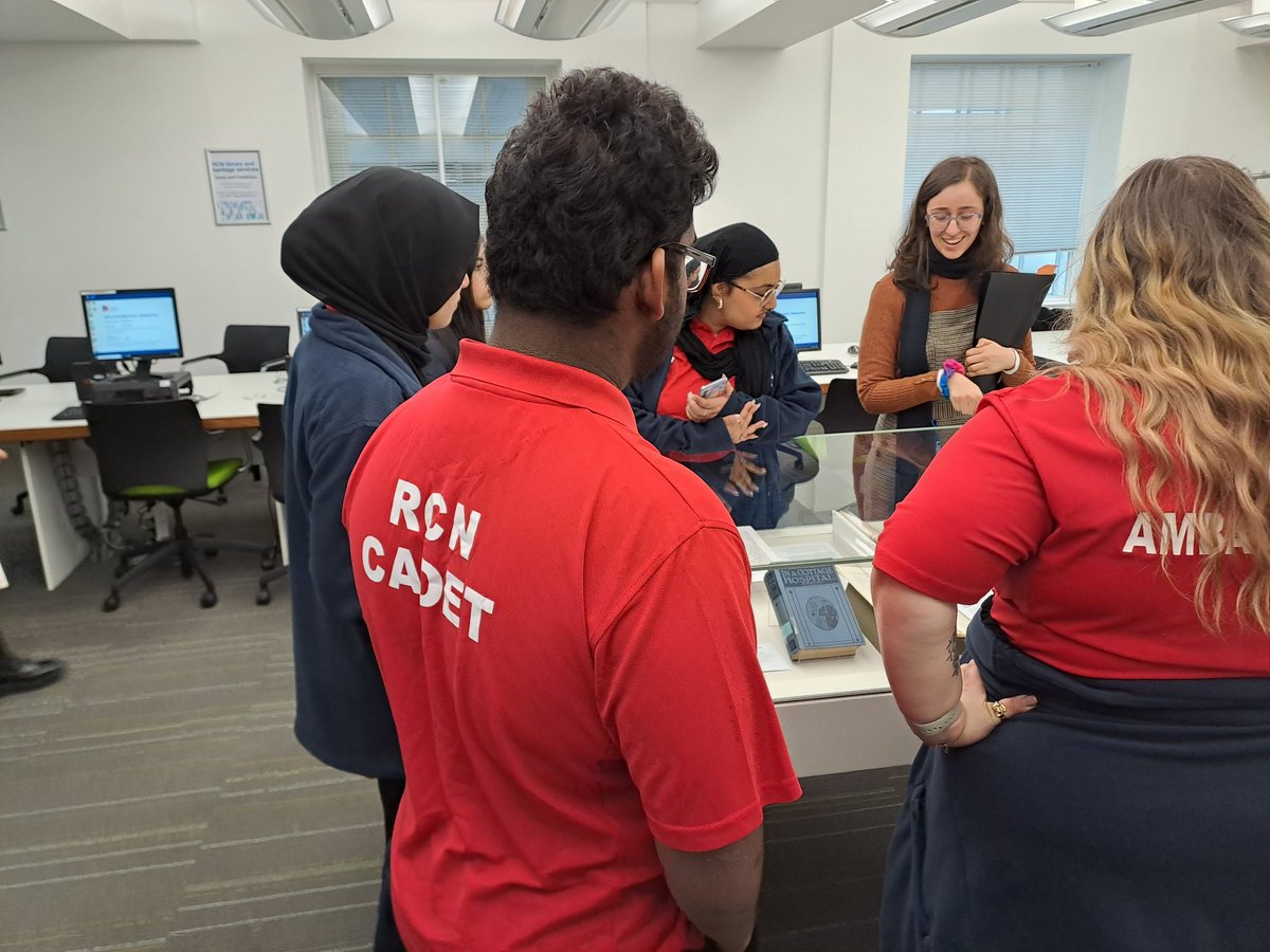 This afternoon, our Nursing Cadets finished their day with a building tour of HQ by the knowledgeable @RCNLibraries. Thankyou for hosting a fantastic experience! #RCNCadets