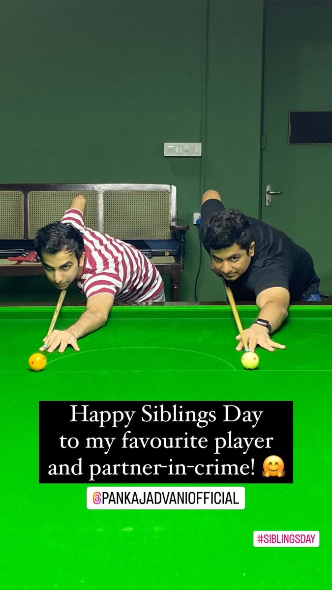 #SiblingsDay @PankajAdvani247