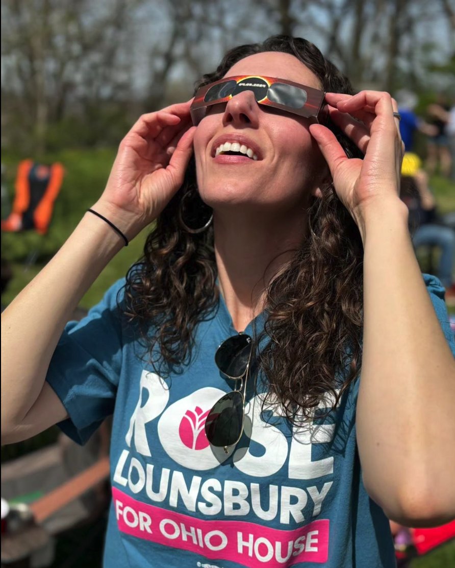 roseforohio's tweet photo. Earlier this week, imagining this is how we'll all feel when the Democrats eclipse the Republicans in November... 😎😉 #2024eclipse #RoseForOhio https://t.co/Mphf6b5rQQ