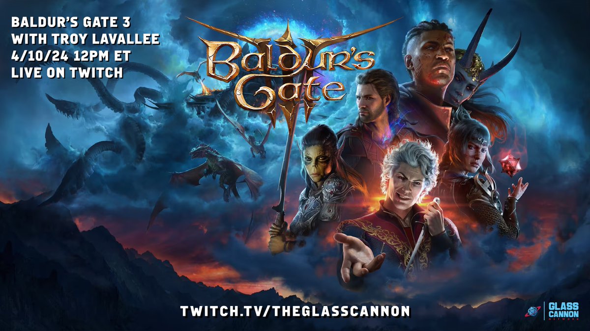Your old buddy Troy is on the 1's and 2's this afternoon! He is diving back into #baldursgate3 LIVE on Twitch at 12PM ET. Come hang out! twitch.tv/theglasscannon
