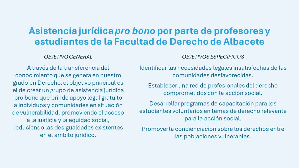 DelderAb's tweet photo. Se ha abierto el plazo de votación de los Presupuestos Participativos de la @uclm_es.

Desde @DelderAb os animamos a votar el proyecto "Acción Social y Derecho: asistencia jurídica pro bono por parte de profesores y estudiantes de la @FacDerechoAB". 🙏🏼❤️

https://t.co/d1ppHoFcog https://t.co/yPyuLX4wz3