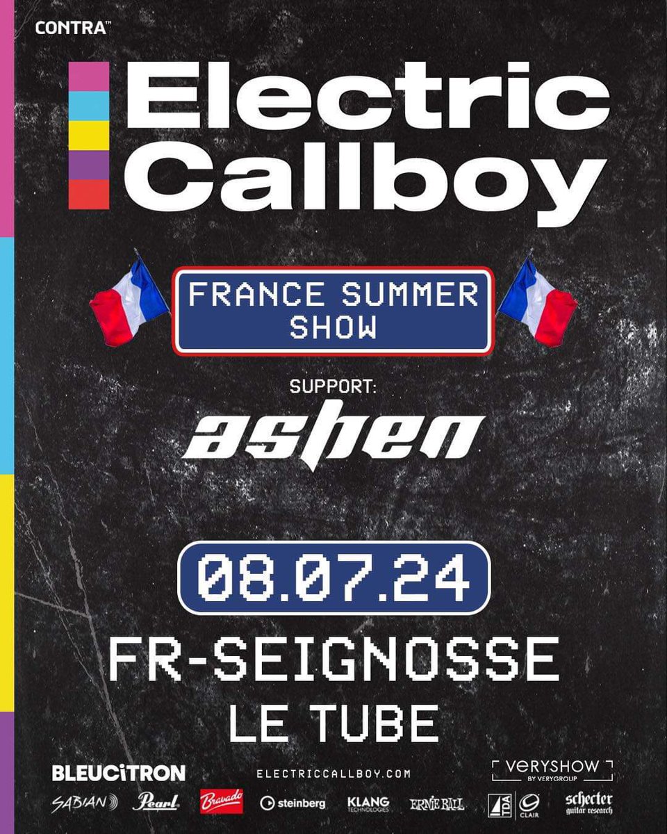 🇫🇷 Retrouvez-nous en première partie d’ Electric Callboy le 08 Juillet au Tube, à Seignosse. On a tellement hâte de pouvoir jouer dans le sud-ouest pour la première fois et encore plus dans une telle salle en première partie d’un groupe aussi fou qu’Electric Callboy. Ça va être…