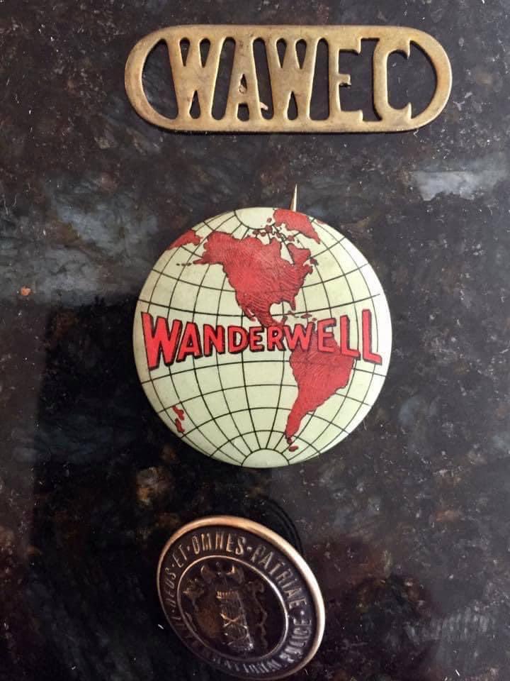 Valerian Johanne Pieczynski-Captain Wanderwell becoming a boy scout then a Scout Master, inspired him to design the uniforms for the expedition and WAWEC members. The special made buttons, lapel pins, even their own logo pins pictured here. Remarkable man. AlohaWanderwell.com