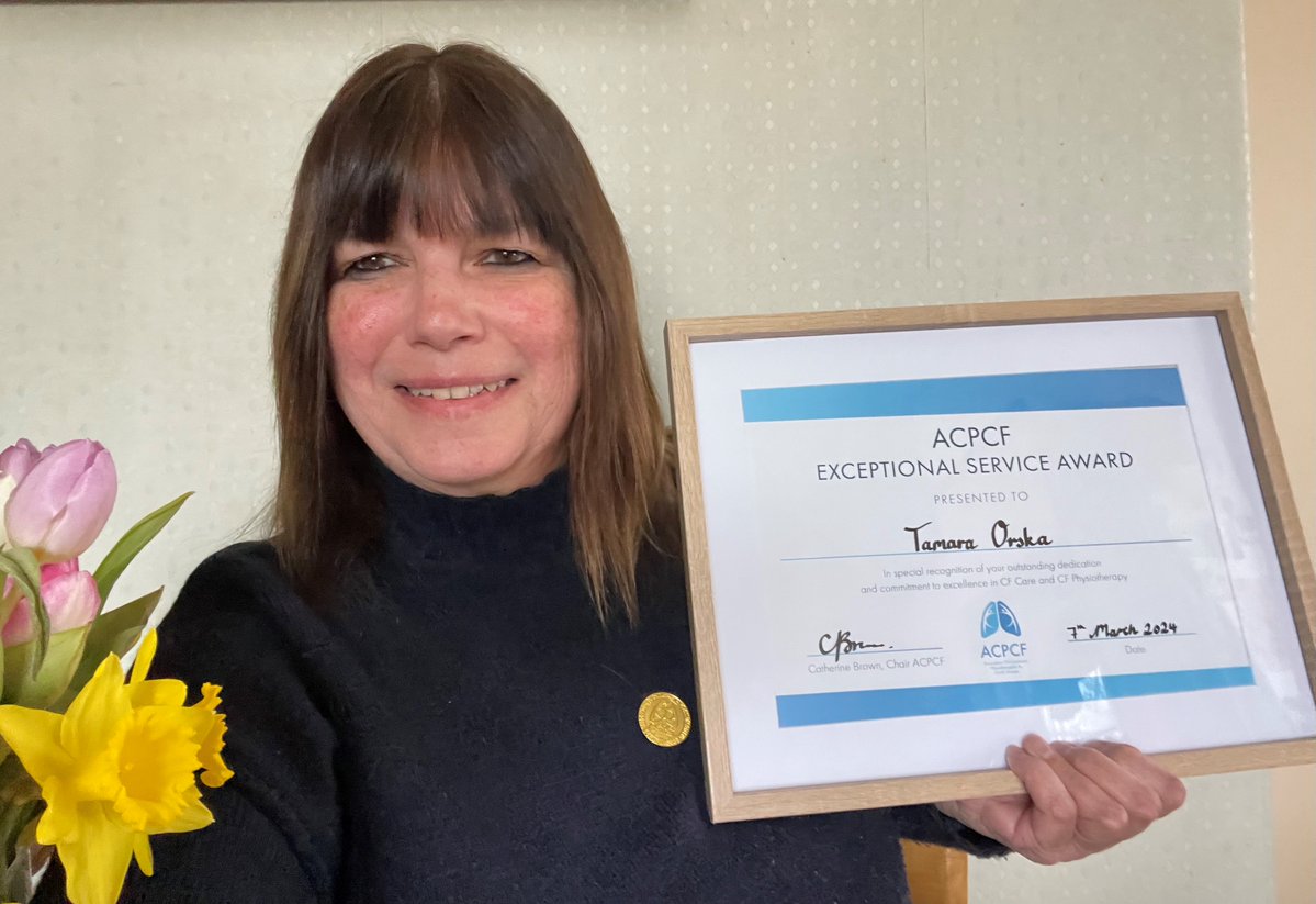 👏Congratulations to Tamara Orska, Clinical Lead Physio, who has won an @ACPCF Exceptional Service Award. Tamara said: “I hope that my work has made a difference to the many patients and their families I have cared for.” Find out more ➡️bit.ly/3vL0oeM #TeamKings