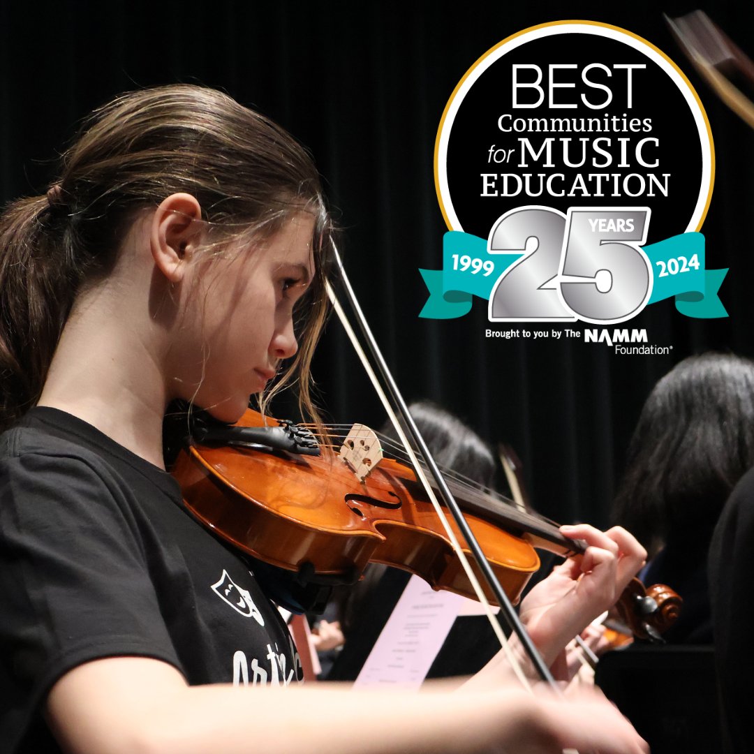 3⃣YEARS IN A ROW! HPS is so proud to be honored once again with the Best Communities for Music Education Award from @NAMMFoundation. This award celebrates everyone who helps provide our students with high-quality music education! #BestCommunitiesforMusicEducation #SupportMusic