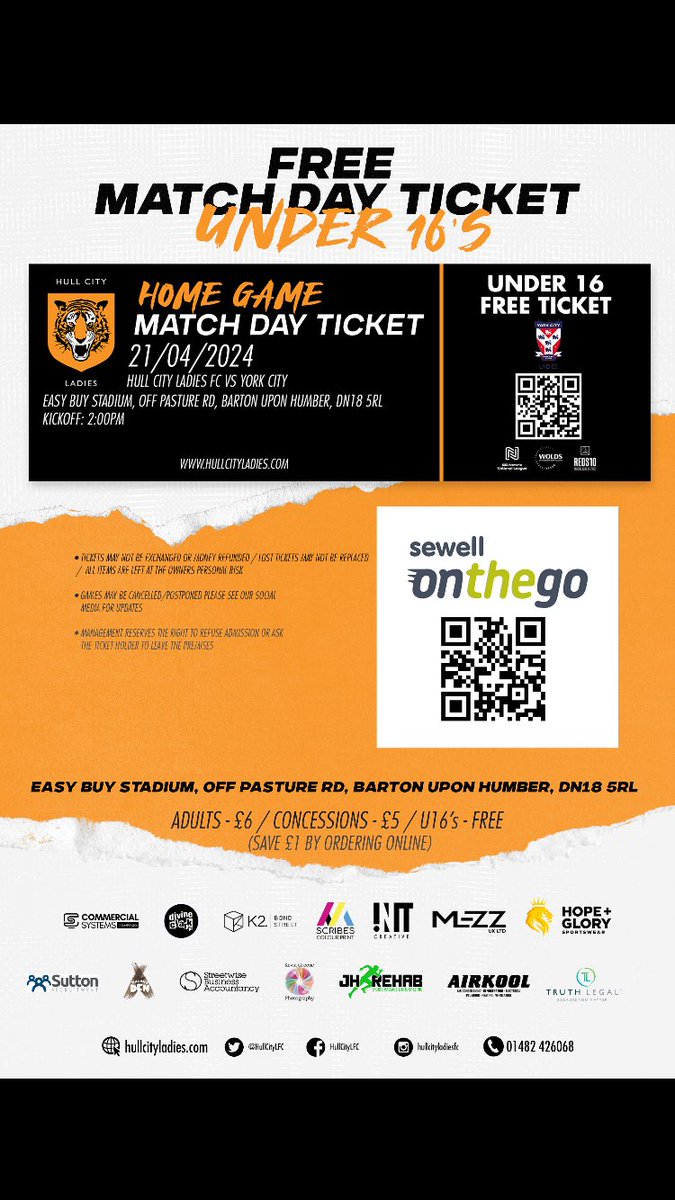 Please see attached Free Under 16’s Ticket. Would be great to see some Oakfield pupils supporting The Tigresses down at Barton! 😊