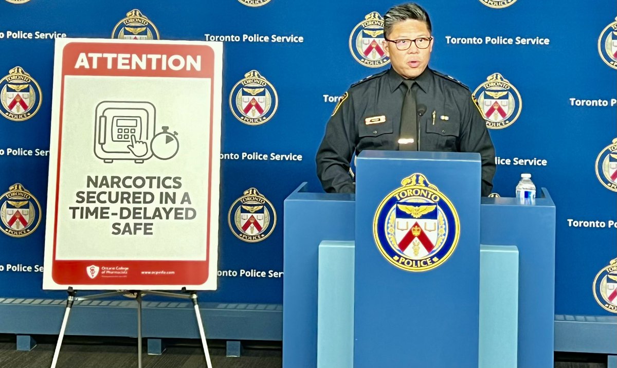 Co-Chair of the #OACP’s Community Safety & Crime Prevention Committee @DeputyDapat & #OACP back @OCPInfo’s mandatory time-delayed safes: “This feature significantly diminishes the appeal of pharmacies as targets for criminals looking for quick theft opportunities.”