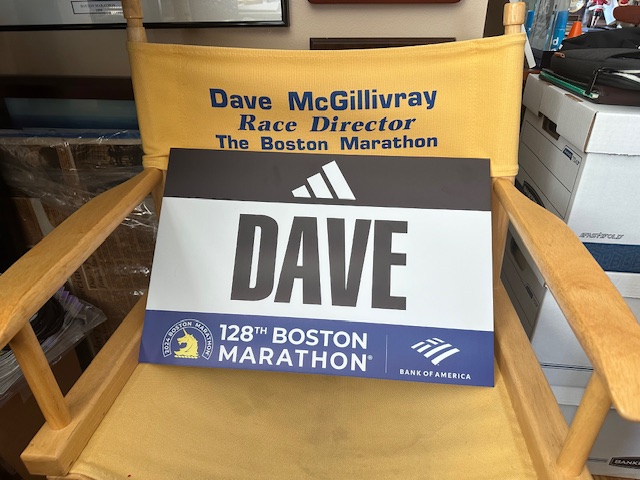 At our final Boston Marathon Organizing Committee meeting, the BAA was very kind enough to present me with my official bib number for Monday’s marathon, although it seems like in my case it is my bib “name”, not my bib “number”!!! 😊